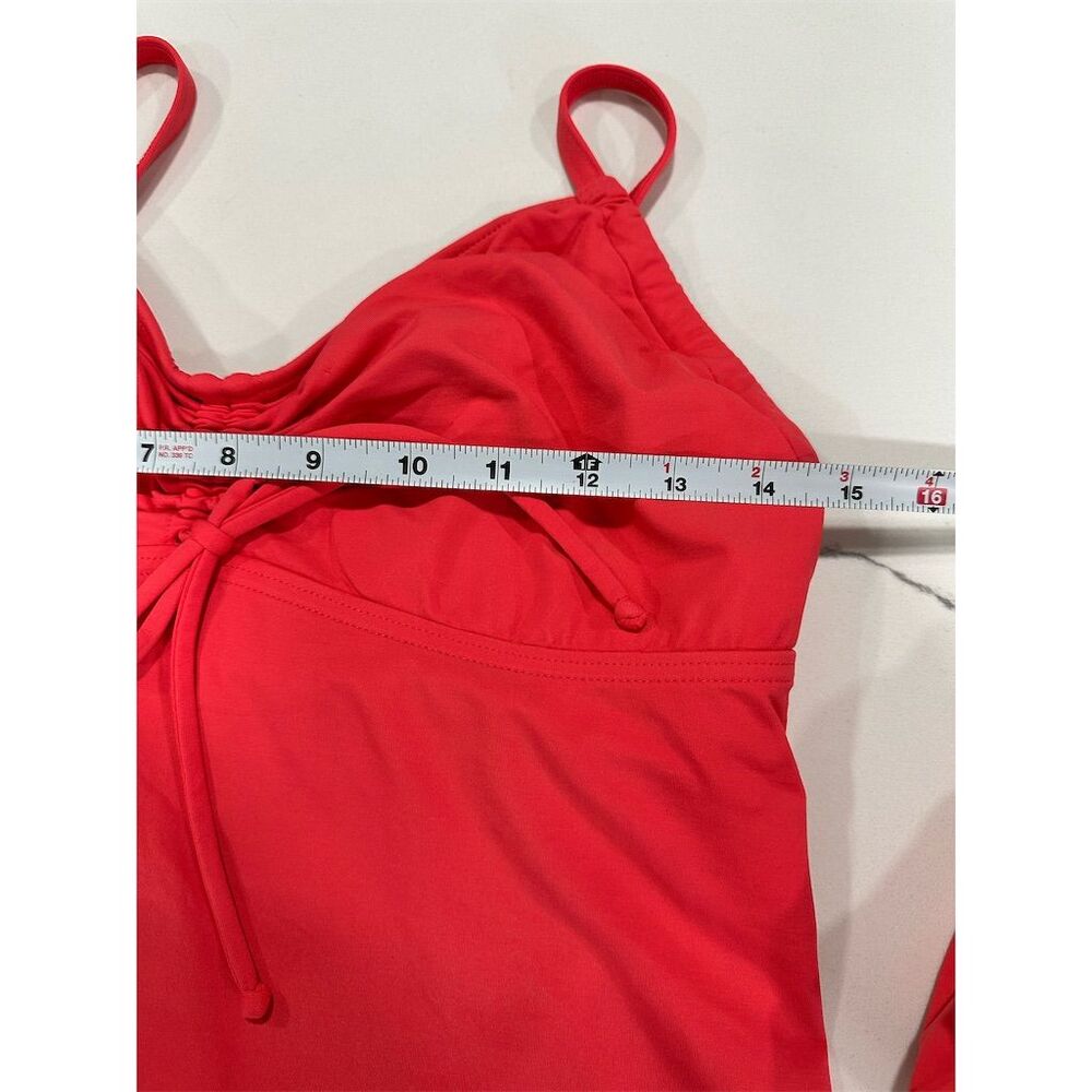 EUC Lands' End Women's Coral Tankini Swimsuit Set Skirt Top Size10 2-Piece - Picture 5 of 6